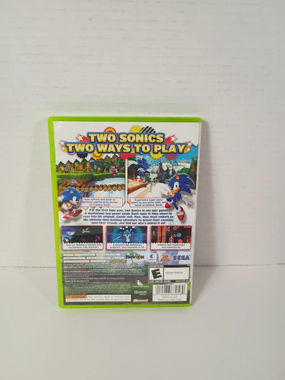 Sonic Generations (Microsoft Xbox 360, 2011)